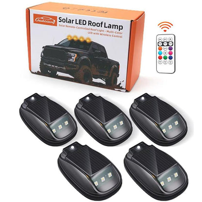 Wireless Solar RGB Roof Lights for Trucks Remote Control Strobe Cab Lamps